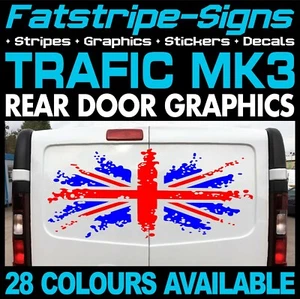 para adaptarse a RENAULT TRAFIC UNION JACK BANDERA REINO UNIDO GB FURGONETA PEGATINAS GRÁFICAS CALCOMANÍAS - Imagen 1 de 2