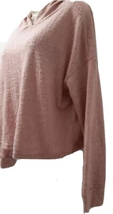 FOREVER 21 Women's Cropp Top Hoodie, Long Sleeve Mauve Color Size L - Picture 1 of 8