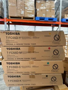 Original Toshiba T-FC55 CYMK Toner Set E STUDIO 5520c 5520ct 6520ct 6530c - Picture 1 of 1
