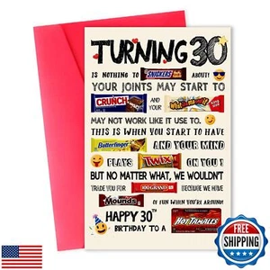 ACHICGIRL Funny 30th Birthday Card, Happy 30th Birthday Gifts for Men Women, - Picture 1 of 5