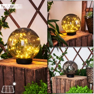 Lampes de jardin terrasses DEL couleurs fumée solaire extérieur boule luminaires pointe de terre - Photo 1/4