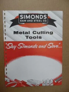 c.1956 Simonds Saw and Steel Co. Metal Cutting Tools Catalog Vintage Original VG - Picture 1 of 5