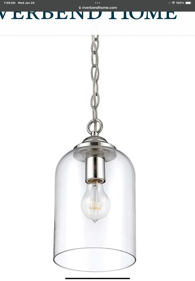 Savoy House Lighting Pendant With Polished Nickel Finish. New In Box - Image 1 of 4