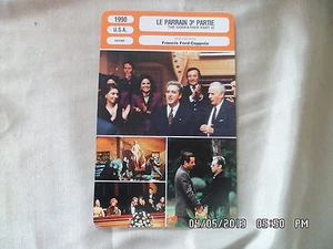 CARTE FICHE CINEMA 1990 LE PARRAIN 3e PARTIE Al Pacino Diane Keaton Talia Shire - Picture 1 of 1
