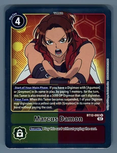 Marcus Damon Across Time BT12-092 Digimon Card Holo Foil R Rare - Picture 1 of 2