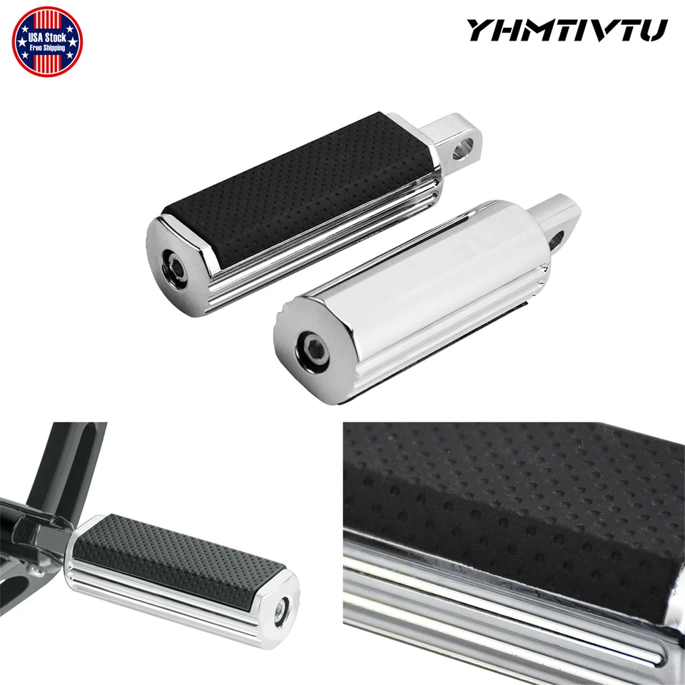 Clavijas de pie antideslizantes Defiance montaje macho aptas para Harley Softail Dyna Touring Glide Foto 1 de 4