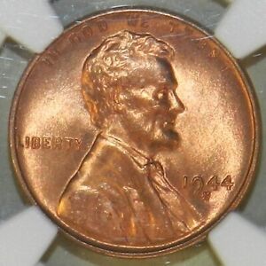 1944 S Lincoln Cent MS67+ plus RD NGC BU Unc Red Wheat - NGC Registry [438]