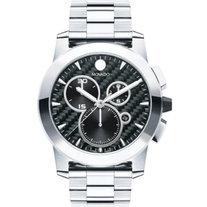 Reloj de cuarzo para hombre Movado Vizio esfera cronógrafo negro acero 0607544 - Imagen 1 de 4