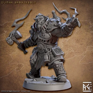 Dumak Bronzebolt Fantasy Miniatur DnD Miniatur RPG Tischplatte Handwerkergilde - Bild 1 von 3