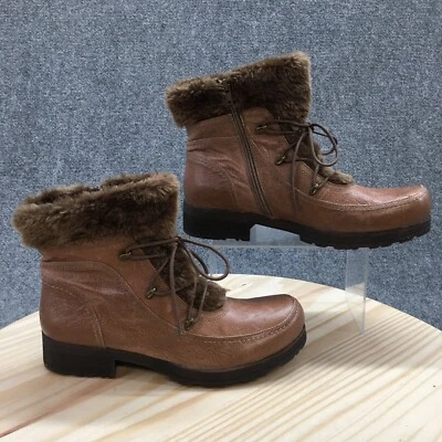 Botas Baretraps Mujer 11 M Presume Cremallera Lateral Piel de Oveja Botas de Invierno Cuero Marrón Foto 1 de 4