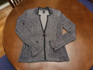 MARC BY MARC JACOBS Black Wool Blend V- Neck Cardigan, Size XS, Pockets - Picture 1 of 19