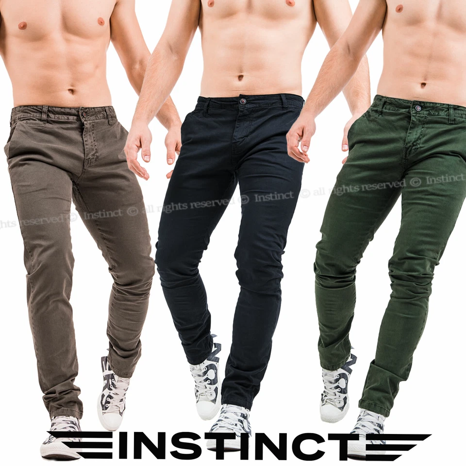 Pantaloni Uomo Classico Elegante Regular Chino Ufficio Casual Cotone 4 STAGIONI - Immagine 1 di 1