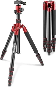 Treppiede Manfrotto MKELES5RD-BH Elemento Treppiede da Viaggio Piccolo Rosso 5 Sezioni Nuovo JPN - Foto 1 di 10
