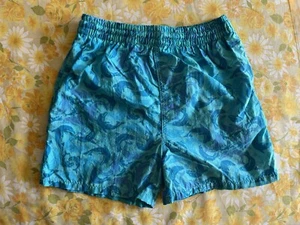 Vintage 1998 Gymboree Swim Shorts Teal Blue Dolphins Size 5-6 Retro GB43 - Picture 1 of 4