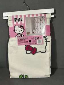 Sanrio Hello Kitty Shower Curtain 72x72 Cotton White Flowers Kawaii Anime Girly - Picture 1 of 4