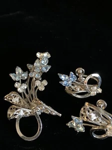 Star Art Sterling Silver Brooch and Earrings set - Picture 1 of 3