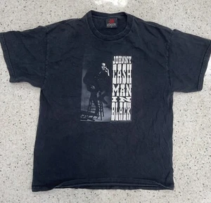 Johnny Cash Large Man In Black T-Shirt Zion Rootswear - Bild 1 von 5