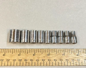 Craftsman Socket Set 9 Pc 1/2" Drive SAE 12 Point -G- USA - Picture 1 of 6