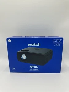 (New) ONN Watch 720p HD Home Theater Projector 210” Projection Size, Black - Picture 1 of 6