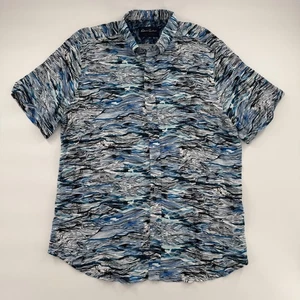 Robert Graham Shirt Mens 2XL Blue Black Button Up Tailored Fit Modern Americana - Picture 1 of 9