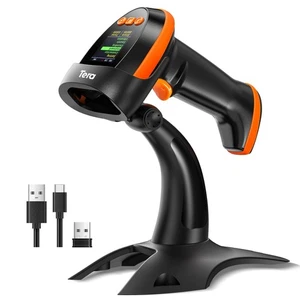 Scanner de Codes-Barres sans Fil 2D avec Support Version Pro avec écran de r... - Photo 1/7
