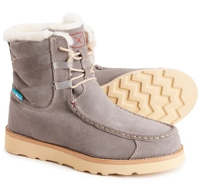 Botas Twisted X CAW002 Moc Puntera 10M Gris Impermeable Cuero Forrado en Vellón Mezcla85 Foto 1 de 4