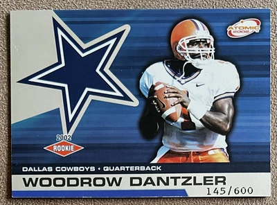 2002 Pacific Atomic Rookie #132 Woodrow Dantzler /600 Cowboys Non Die-Cut SP RC - Image 1 of 3