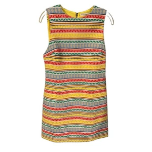 Alice + Olivia Coley Embroidered Shift Dress Multi Color Sz 4 - Picture 1 of 18