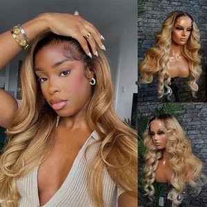 Body Wave Honey Blonde Wig Human Hair 13x6 Lace Front Wigs Human Hair 4T27 Br... - Picture 1 of 7