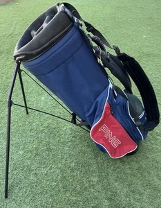 Ping Hoofer 2 Red White Blue USA Flag Carry Stand Bag - Picture 1 of 12