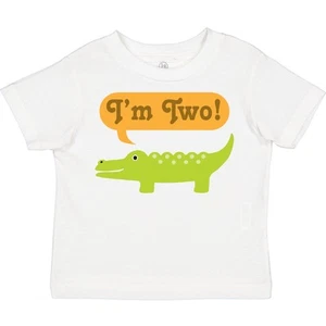 Inktastic I'm Two Alligator 2nd Birthday Toddler T-Shirt Second Year Old Kids - Picture 1 of 9