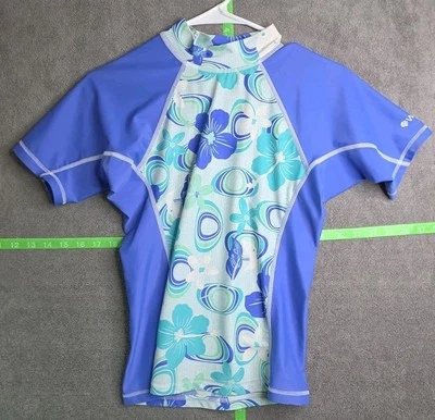 Camisa feminina de tabuleiro Patagonia Water Girl azul S/S protetor solar  - Imagem 1 de 4