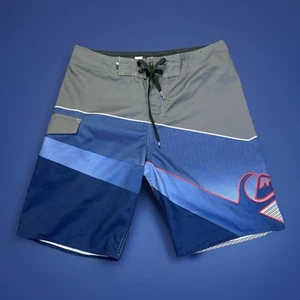Quicksilver Swimsuit Mens Bathing Suit 30 Blue/ Grey Board Shorts Surf Beach - Picture 1 of 11