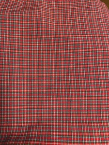 Red And Green Cotton Plaid Fabric For Shirt Or Quilt 3 Yards 45" Width. 1104 - Picture 1 of 2