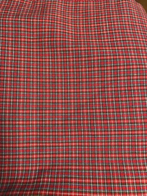 Red And Green Cotton Plaid Fabric For Shirt Or Quilt 3 Yards 45" Width. 1104 - Image 1 of 2