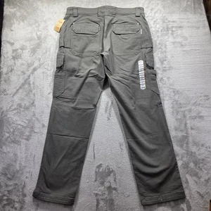 Duluth Trading Pants Mens 38x34 Gray Flex Fire Hose Slim Fit Cargo Work Stretch - Picture 1 of 12