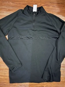 Nike black Dri Fit Academy Mesh Strip Tracksuit Top 1/4 Zip Opening  XL Kids - Picture 1 of 5