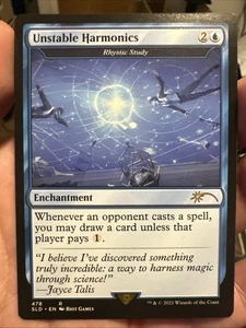 Unstable Harmonics - Rhystic Study  Unplayed - Arcane Secret Lair - MtG SLD 478 - Picture 1 of 2