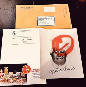 1989 Signed Chef Boiardi Photo; Authentic Letter & Envelope; Hector Boiardi;Rare - Picture 1 of 5