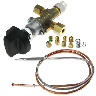 CATERING PARTS UK 6 mm HOCHNIEDRIGES GASSTEUERVENTIL LPG PROPAN LP GRILL GRILL BAIN MARIE OFF HI LO