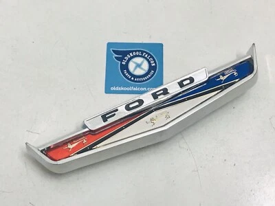 1963 FORD FALCON УНИВЕРСАЛ ЗАДНЕЙ ДВЕРИ ЭМБЛЕМА ПОДОЙДЕТ 62 64 65 США FALCON НОВЫЙ - Изображение 1 из 4