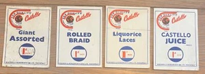 4 X CASTELLO Shop Display Cards PONTERACT Assorted Rolled Braid Laces Juice - Bild 1 von 2