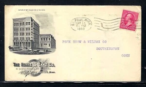 1899 TINWARE ADVERTISING - ST PAUL MN OVAL CANCEL TO SOUTHINGTON CT - RECEIVER - Picture 1 of 2