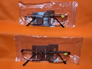 Georgio Caponi Readers Aluminum Eyewear Half Frames +2.75 Strength 2 Pack - Picture 1 of 8