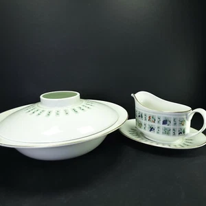 Precioso tapiz con soporte para bote de salsa de verduras de China fina Royal Doulton - Imagen 1 de 7