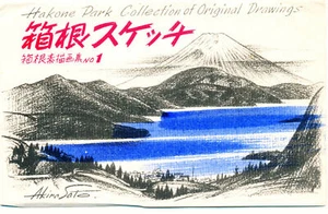 SET 8 UNBENUTZTE POSTKARTEN - HAKONE PARK ORIGINALZEICHNUNGEN NR 1 - AKIRA SATO - Bild 1 von 8
