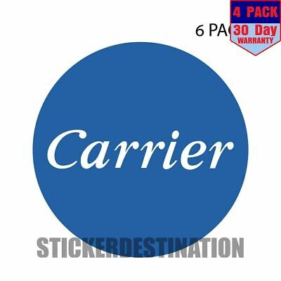 Carrier Heat Ac 6 2 Round 4 Pack 4x4 Inch Sticker Decal • 6.50$