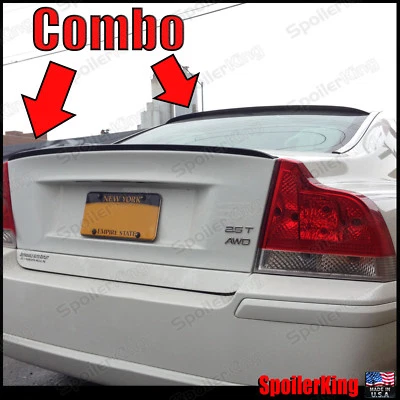 Spoiler traseiro COMBO asa do teto e lábio do porta-malas (adequado para Volvo S60/S60R 2001-09) 284R/244L  - Imagem 1 de 4