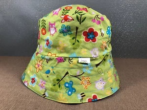Kids Sz Small 50cm Hand Made In Tasmania Woodland Animals Print Bucket Sun Hat - Picture 1 of 1