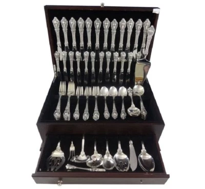Eloquence by Lunt Sterling Silver Flatware Service For 12 Set 82 Pieces Huge! - Image 1 of 4